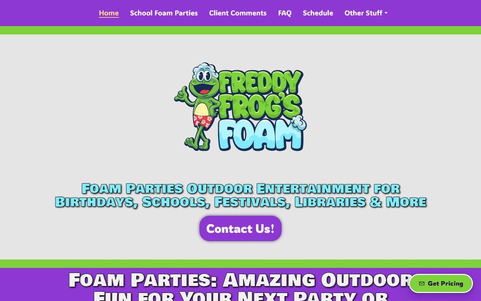 The Freddy Frog's Foam homepage