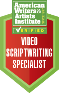 Video Scriptwriting Certification Bade by AWAI